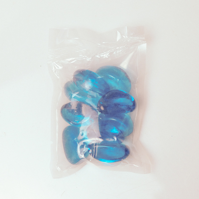 Arena de vidrio azul marino, cuentas de vidrio de colores, arena decorativa para acuarios, arena decorativa para plantas acuáticas, transfronterizo