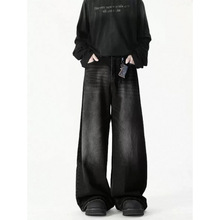 G 20241 American curved wide jeans ��ʽ�䵶����ţ�п�
