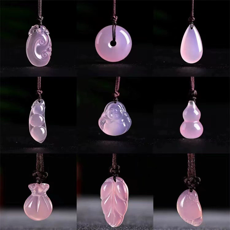 Fuchsia organic pendant, agate protective amulet, buckle, ice imitation