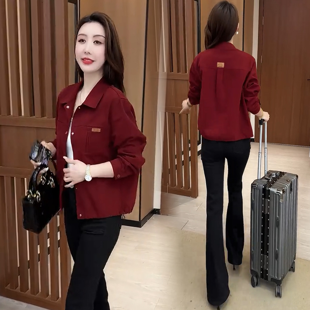 时尚外套女2025春季新款小个子休闲外贸显瘦百搭抽绳夹克短上衣潮