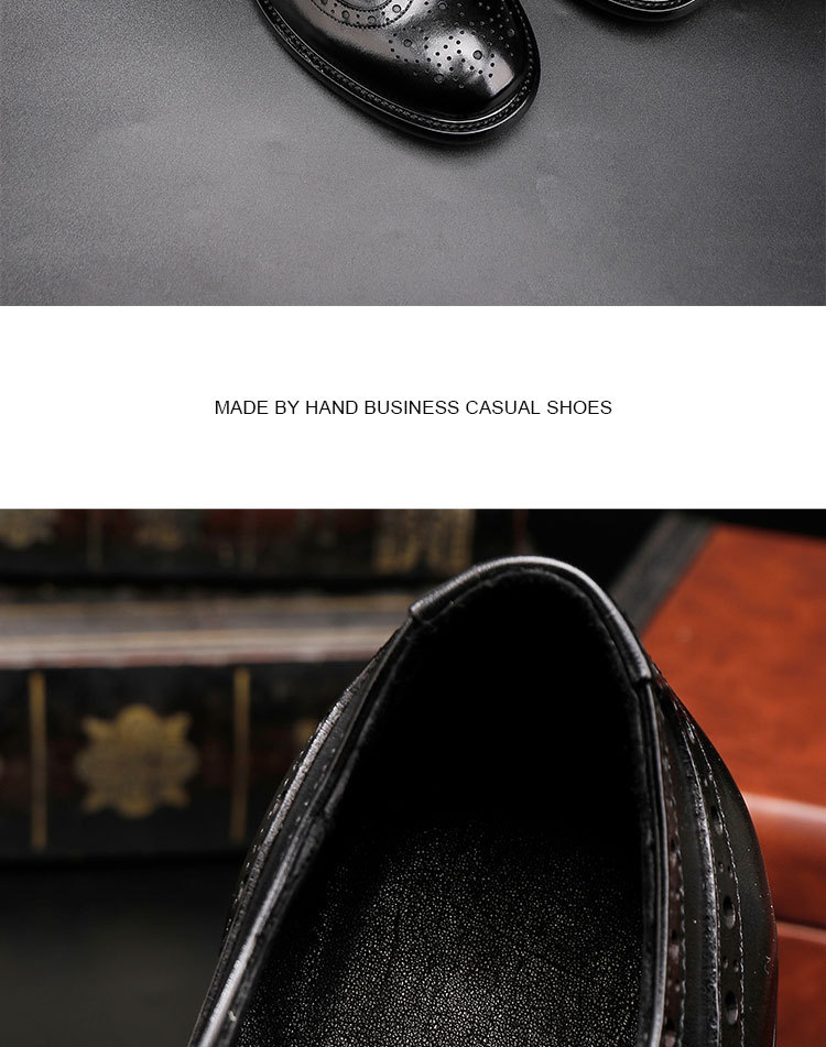 Plus-size leather shoes Business dress leather shoes for men British vintage wash horse Leather wedding shoes_vogvips.com