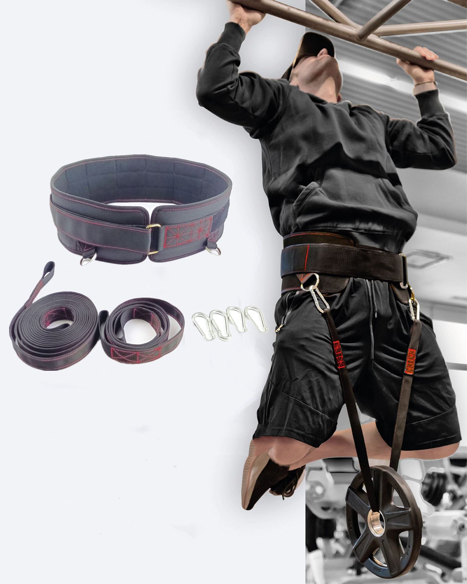 Cinturón de soporte de peso barras paralelas individuales pull-up sentadillas levantamiento de pesas soporte de la cintura cinturón de entrenamiento resistencia de la cintura soporte de peso entrenamiento multifuncional