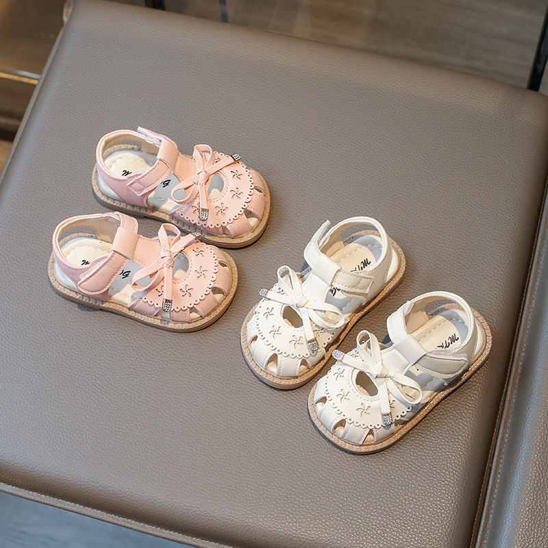 Baby Girls' Summer Sandals 2024 New Soft Sole Learning to Walk Shoes for Toddlers and Little Girls