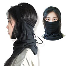滑雪护脸面罩 冬季户外保暖防风防寒护耳头套速干型瘦脸加绒脖套