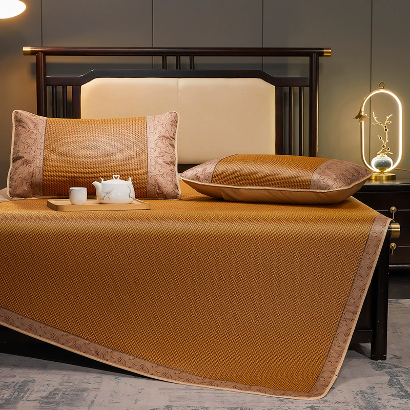 Толстый высококачественный коврик двухсторонний ледяной шелк складной 1.5m бытовая двуспальная кровать студенческое общежитие 0.9m ротанг коврик набор из трех частей