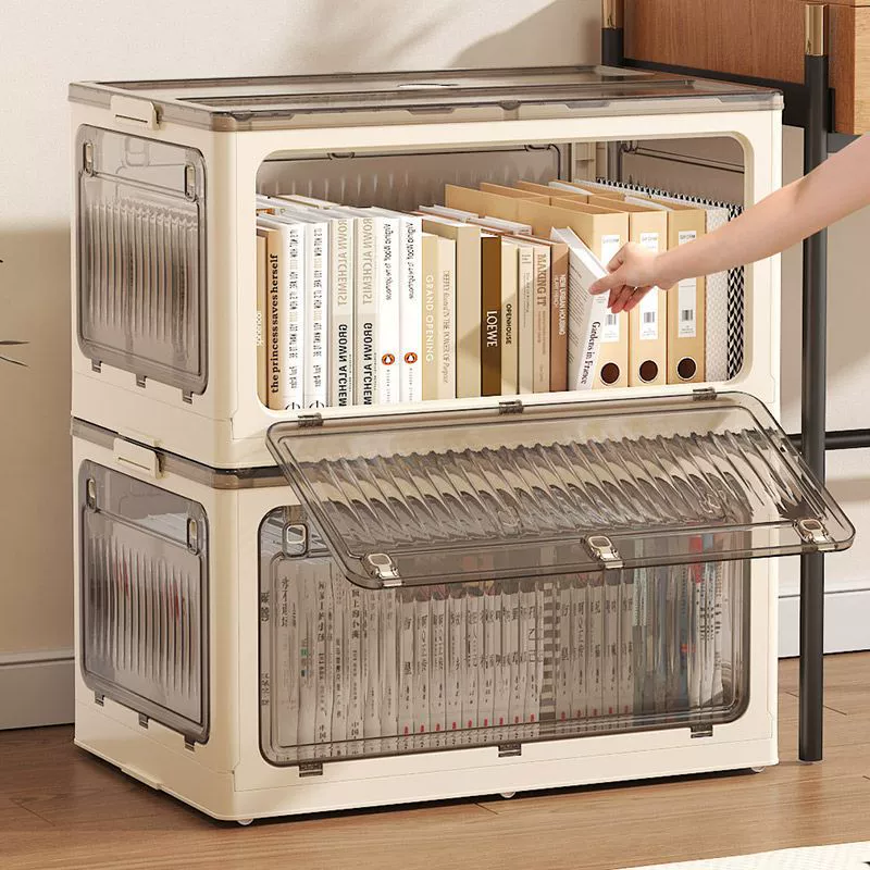 Японский ящик для хранения книг, ящик для хранения студенческих книг, очень большая коробка для общежития с передним открытием, организация