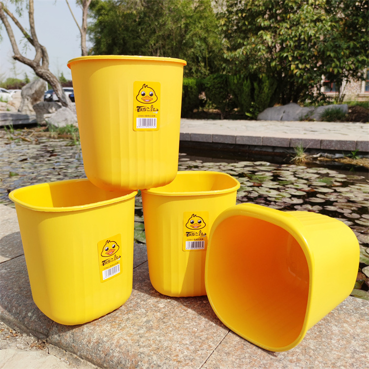 Wholesale household plastic yellow duck trash can Square office hotel paper basket kitchen bathroom living room trash basket Wholesale household plastic yellow duck trash can Square office hotel paper basket kitchen bathroom living room trash basket