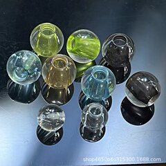 透明アクリル大孔灌心円珠手作りビーズアクセサリーバッグ材料直孔模造水晶DIY部品