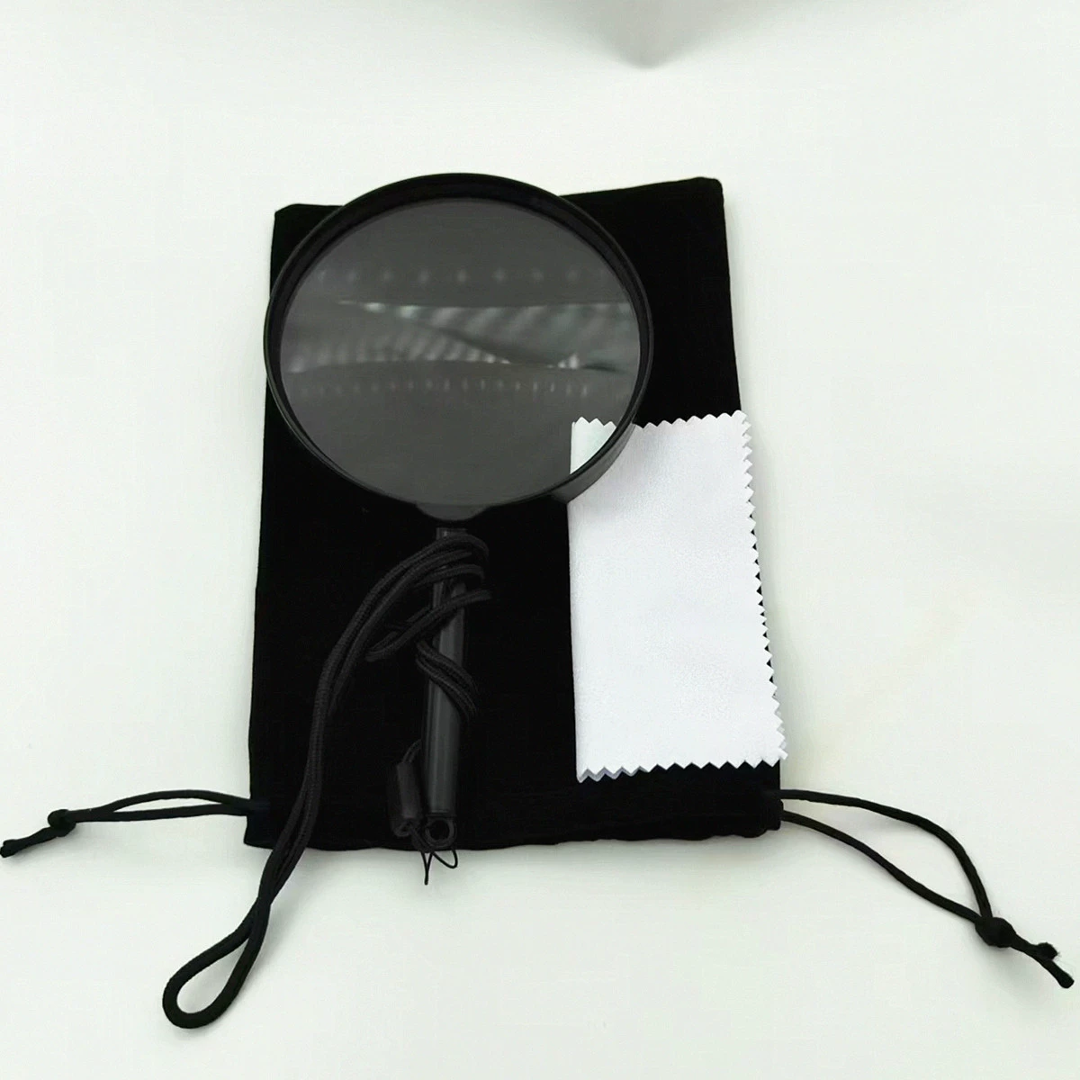 Лупа с ремешком пластиковый ручной прямой ручкой 100mm увеличительное стекло для чтения HD оптическое стекло лупа