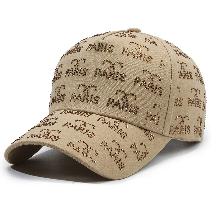 Cappellino da baseball donna moda con lettere e strass_voghion.com