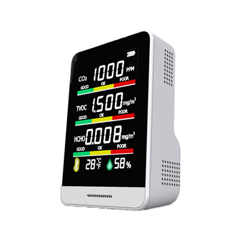 Portátil infrarrojo CO2 detector de calidad del aire formaldehído dióxido de carbono detector de temperatura interior higrómetro