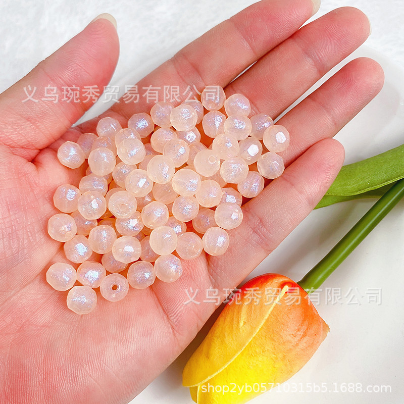 Perlas acrílicas con diseño estrella y sirena, accesorios DIY para pulseras