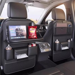 ハイエンドカーシートバック収納袋車載多機能後列掛け袋車用折りたたみ式テーブルプレート物置棚