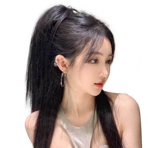Wig female long hair artificial hair waterfall fountain ponytail catcher type half-tied high ponytail vitality hot girl wig braid