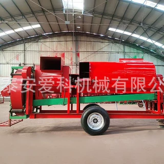 可移动式8000型长果机滚筒式干湿两用花生摘果机圆盘式花生脱果机
