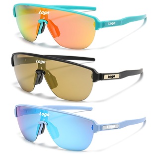 European and American outdoor sports sunglasses riding windproof glasses 9248 same sunglasses integrated colorful real film glasses