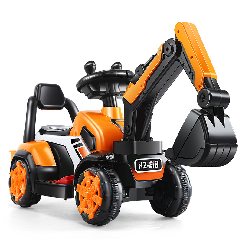 Excavadora eléctrica para niños coche de juguete coche de ingeniería para niños puede ser controlado remotamente excavadora puede sentarse excavadora gancho image 6