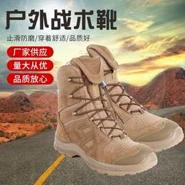 跨境登山徒步战术靴野练战地探险作训靴防滑高帮沙漠作战靴