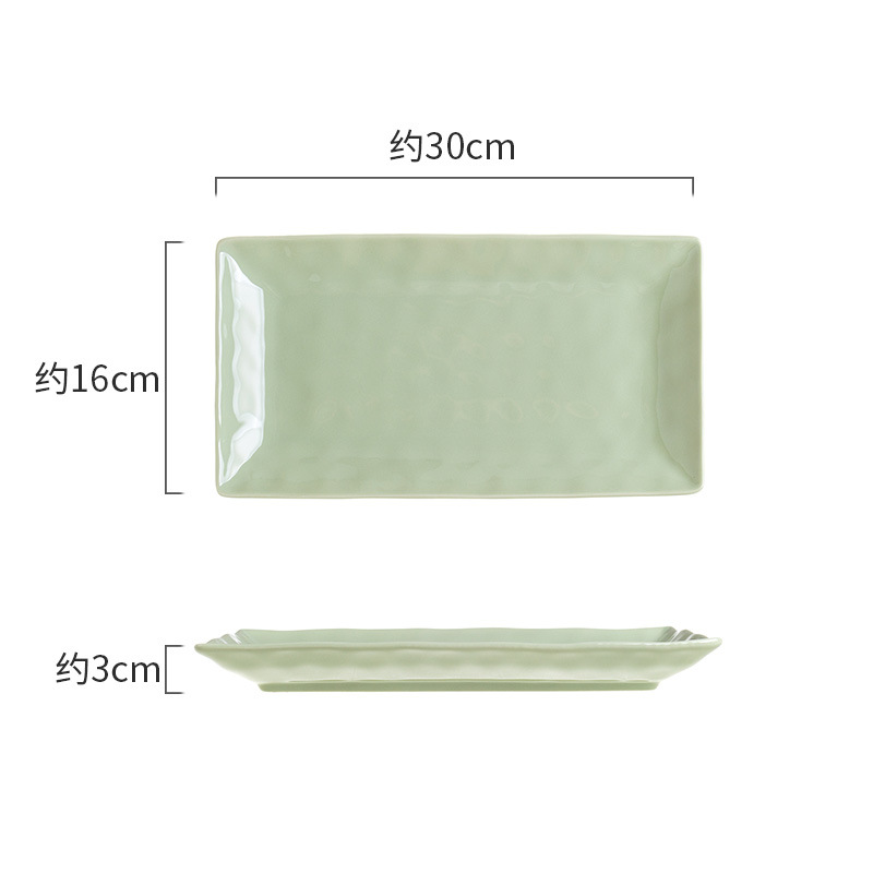 12inch 손으로 짜낸 생선 접시 우유 녹차