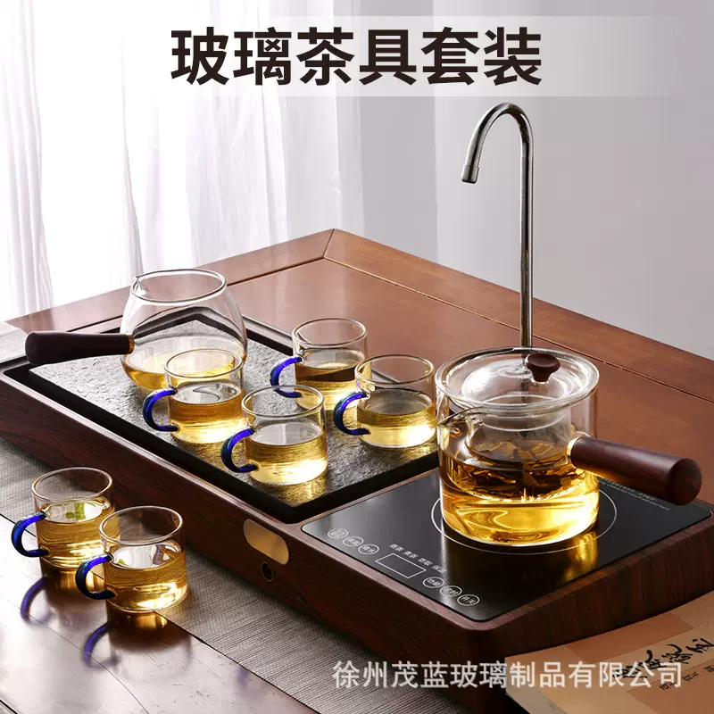 加厚高硼硅玻璃茶壶耐高温泡茶水壶过滤家用茶具套装简约轻奢茶杯