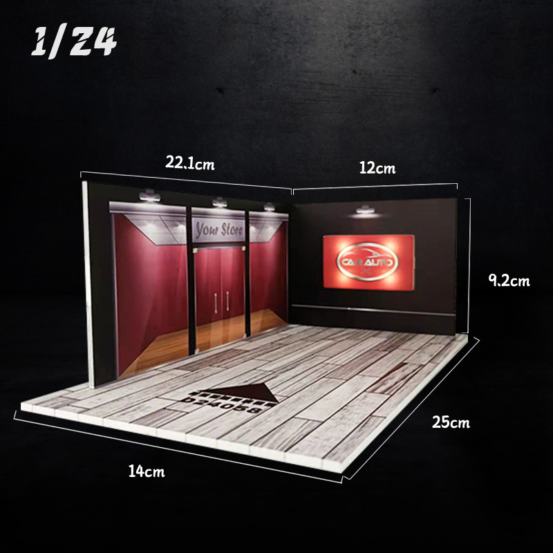 Aleación modelo de coche 1:32 y 1 relación 24pvc subterráneo estacionamiento edificio modelo iluminación en vivo escena Decoración