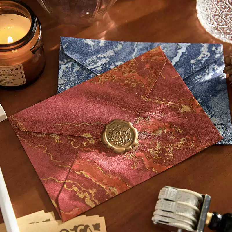 Позолоченные тисненые конверты, винтажная утолщенная высококачественная бумага для рукописных писем, пригласительные открытки, почтовые карточки, хранение, пакеты для бумаги с восковой печатью