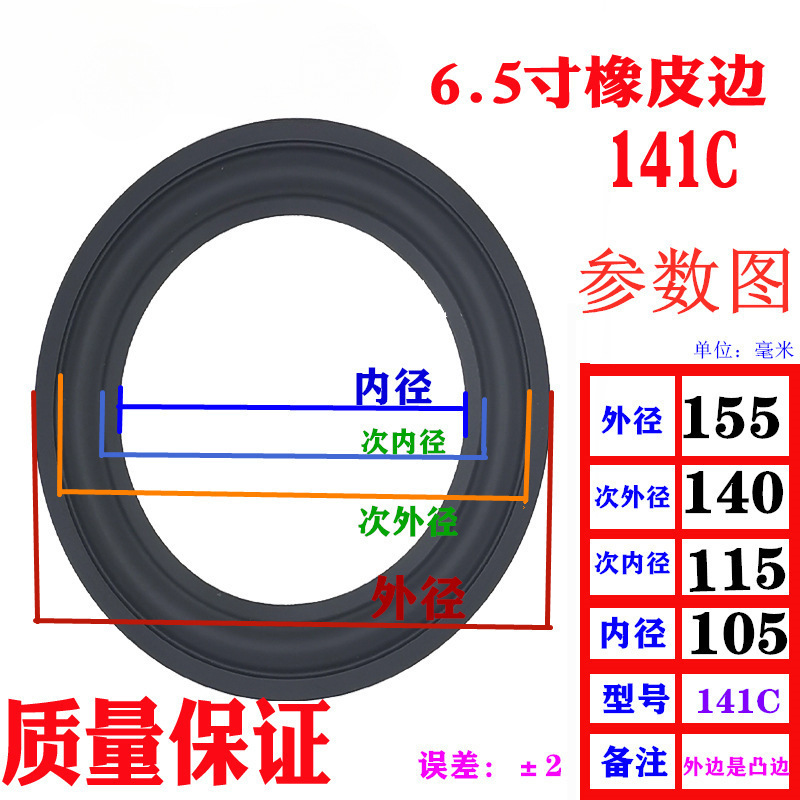 喇叭橡皮边圈3/4/5/6寸8寸10寸12寸音箱扬声器换边配件橡胶边|undefined