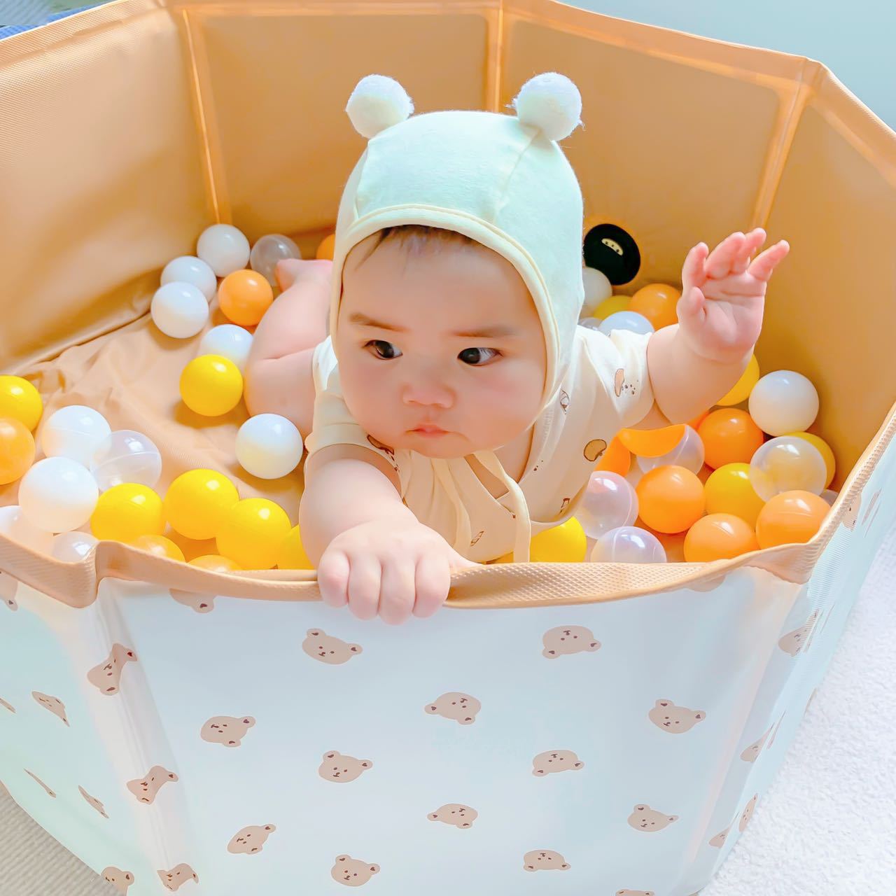 the republic of korea ins indoor children Ball pool Storage enclosure baby Toys Ball pool Foldable Swimming Paddling pool