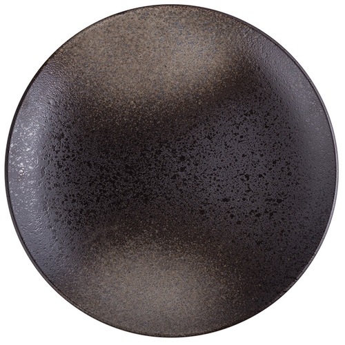 Japanese round shallow plate commercial retro hotel western food dessert ceramic tableware home salad plate fruit plate
