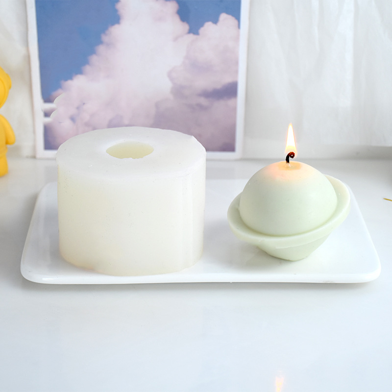 Rotating Planet Candle Mold Handmade Creative Silicone Korean Ornaments Cake Baking Silicone Mold