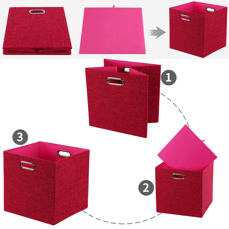 布艺折叠收纳箱家用带盖衣物收纳箱整理箱多功能无纺布防尘收纳盒