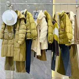 伊袖品牌撤柜系列货24冬装轻奢高品质羽绒服大衣皮草品牌走份尾货