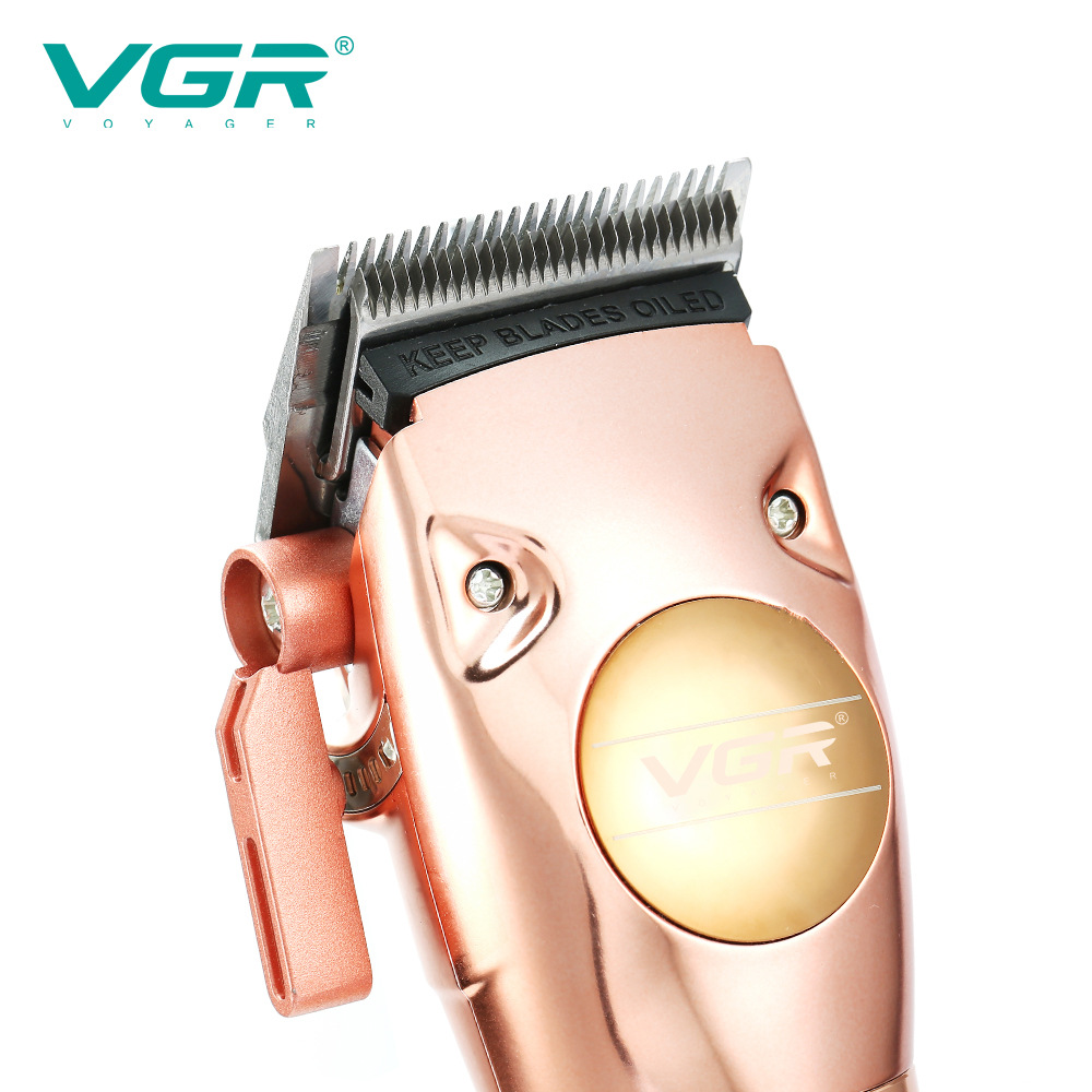 Cortapelos eléctrico totalmente metálico recargable de cabeza plana para recortar y afeitar el cabello._voghion.com