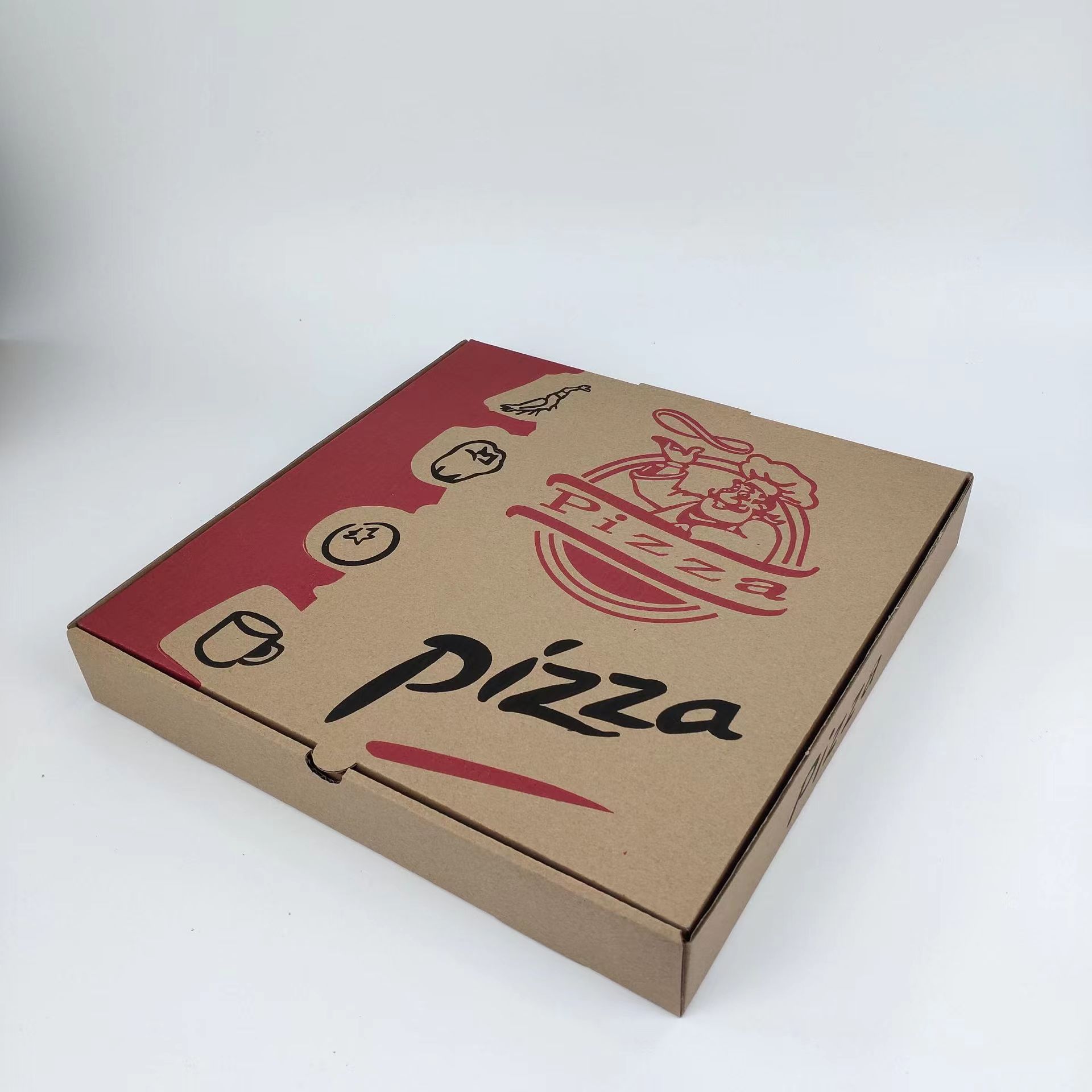 批发一次性瓦楞披萨盒6寸9寸10寸12寸外卖打包pizza盒