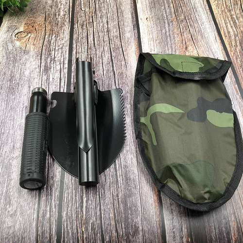 Multifunctional outdoor vehicle-mounted foldable engineer shovel stainless steel shovel small shovel fishing tools fishing supplies