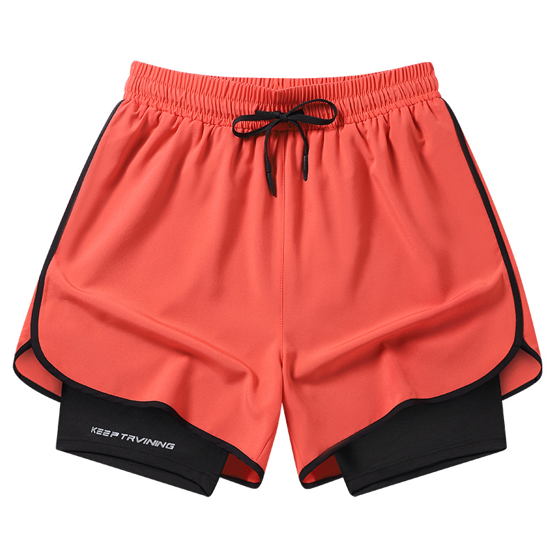 Pantalones cortos deportivos para hombres maratón de verano pista y campo fitness correr forro de secado rápido seda de hielo pantalones de entrenamiento pantalones de tres puntos mujeres