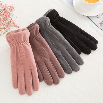 winter keep warm glove Ladies Plush thickening outdoors Ride a bike Windbreak winter thickening keep warm glove