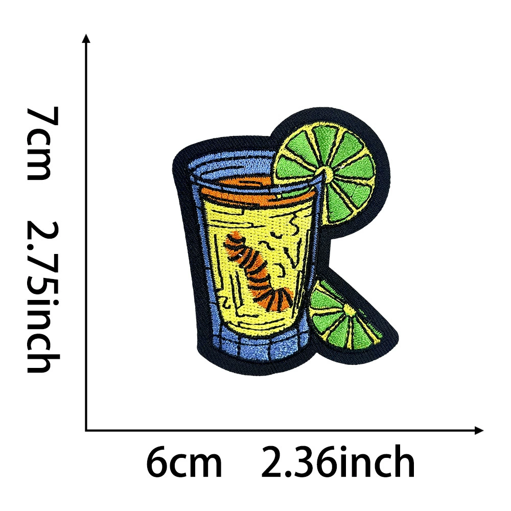 Embroidered Patch Set — Summer Beach & Surf Motifs, Assorted Designs, 6.3×5.1 cm