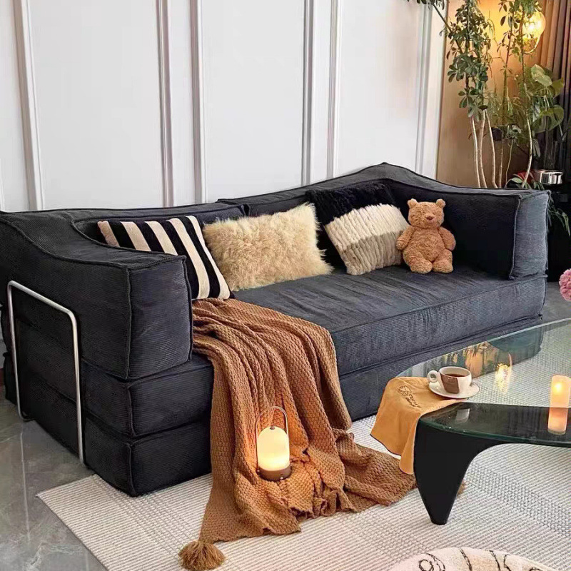 Fabric Sofa Living Room Small Apartment Rental Single and Double Compressed Sofa Removable and Washable All-In-One Folding Sofa Bed