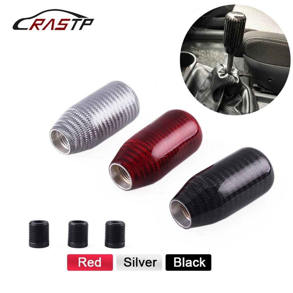 Ручка переключения передач из углеродного волокна для тюнинга автомобилей, карбоновый дизайн, головка рычага КПП, элемент интерьера салона