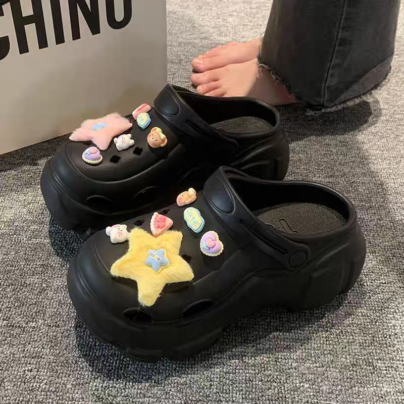 【可拆卸】足弓支撑夏季小清新eva厚底外穿减龄百搭防滑洞洞鞋女|undefined