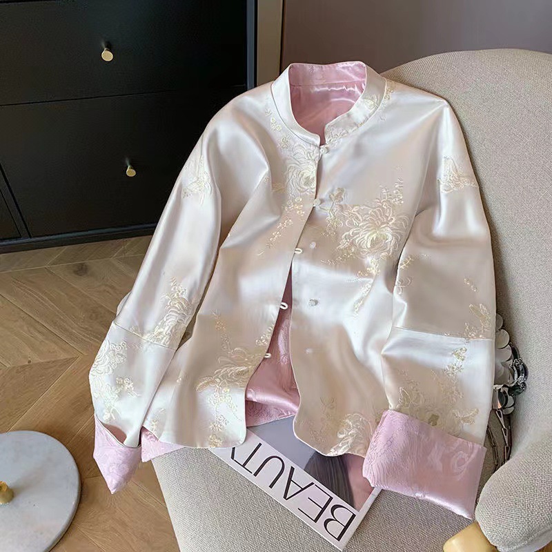 Spring retro elegant thin jacket