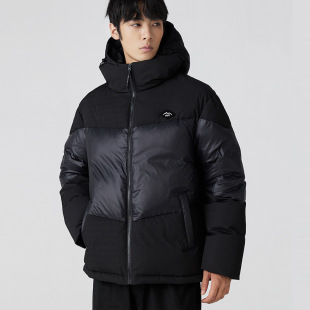 Agsk Original Men's 2025 Winter Volcanic Rock Short down Jacket Men's Loose Hooded White Duck down Jacket Men