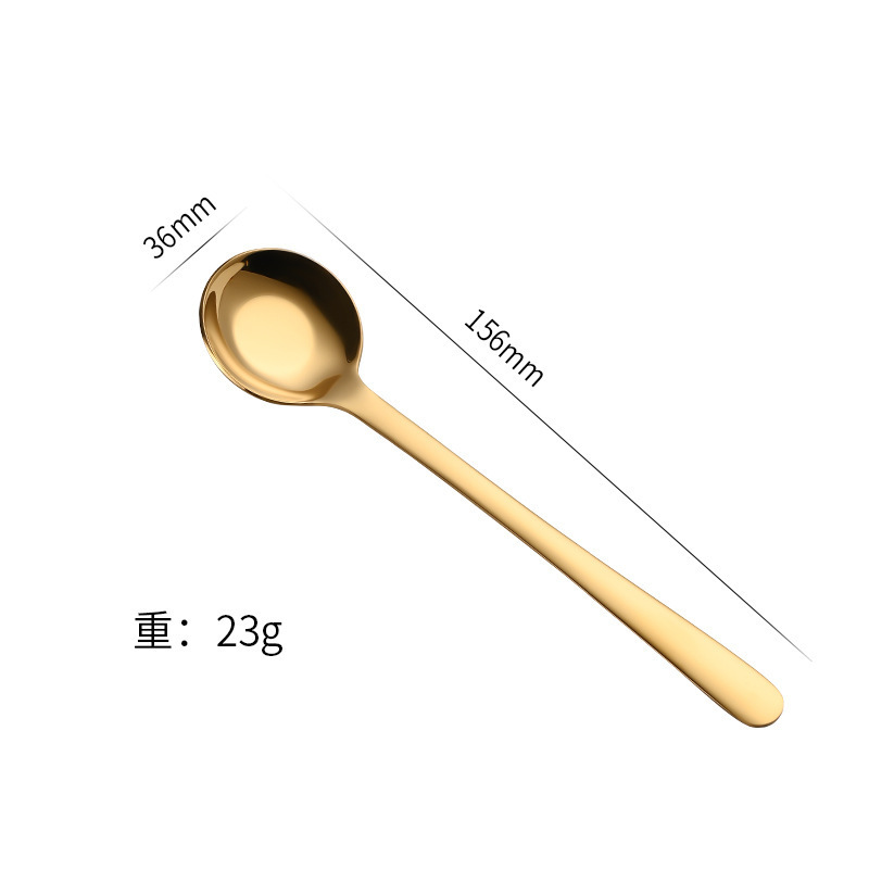 304不锈钢勺子创意平底咖啡勺高颜值燕窝蜂蜜搅拌勺调料勺批发|undefined