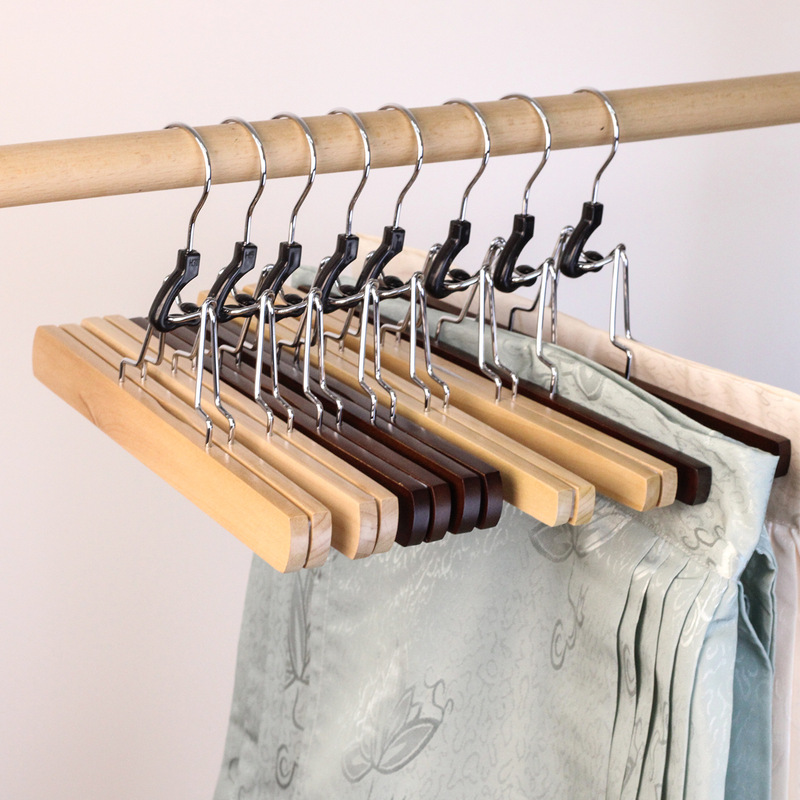 無垢材スカートクリップ漢服シームレス木製ワンラインクリップパンツラック JK スカート馬面スカートハンガー収納かつらクリップ卸売|undefined