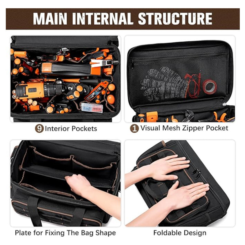 Amazon en stock nuevo engrosado Oxford 17 pulgadas kit de herramientas de mano pesada de tramo oblicuo