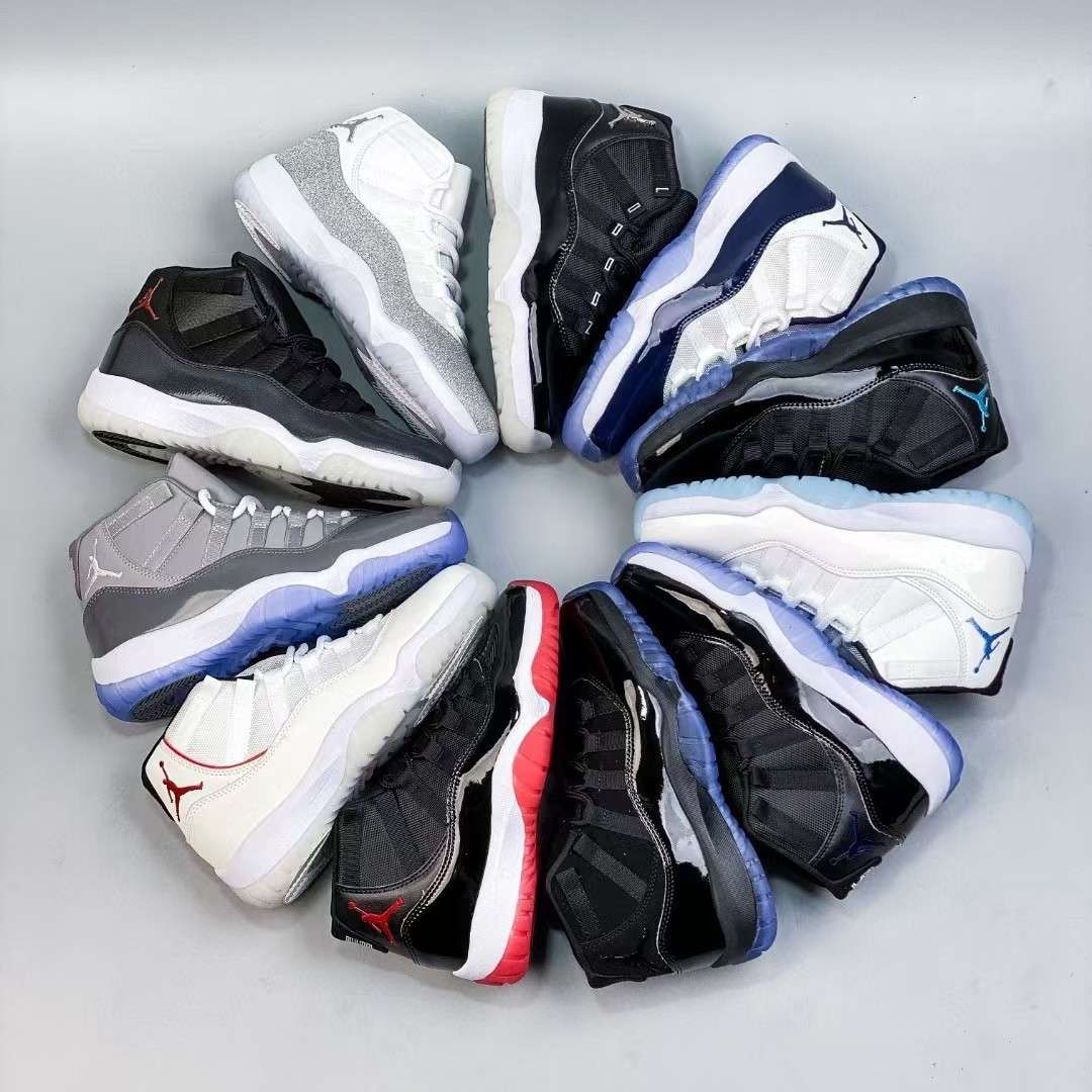 1: 1 original en el extranjero Jordan AJ11 verdadero cojín de carbono con amortiguación inferior 48.5 zapatillas de baloncesto masculinas y femeninas image 25