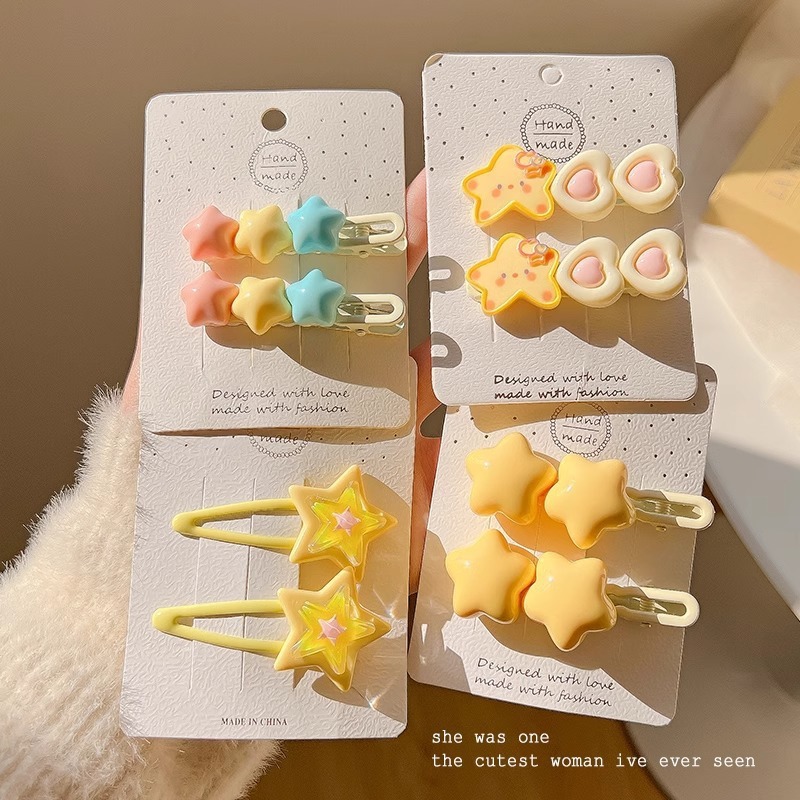 スイートスターアヒル口クリップ子供の黄色のヘアクリップドーパミンスタイル前髪クリップかわいい帽子アクセサリー卸売|undefined