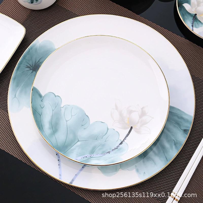 Ceramic tableware for hotel, high-end set, Chinese style