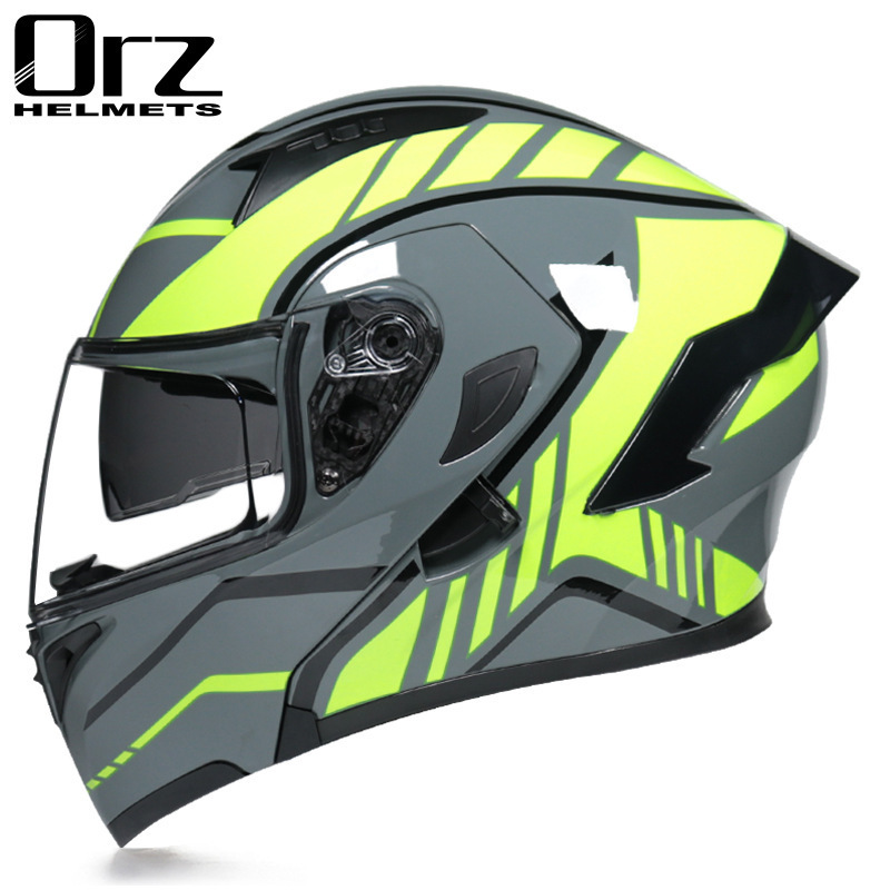 Orz motocicleta eléctrica, casco, casco, hombres y mujeres, casco completo, cola, medio casco, casco, personalidad, locomotora de invierno, gris